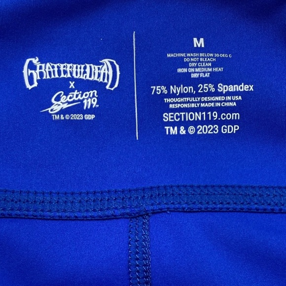 Section 119 X Grateful Dead High Rise Stealie Red White & Blue Leggings Size M - Picture 7 of 7